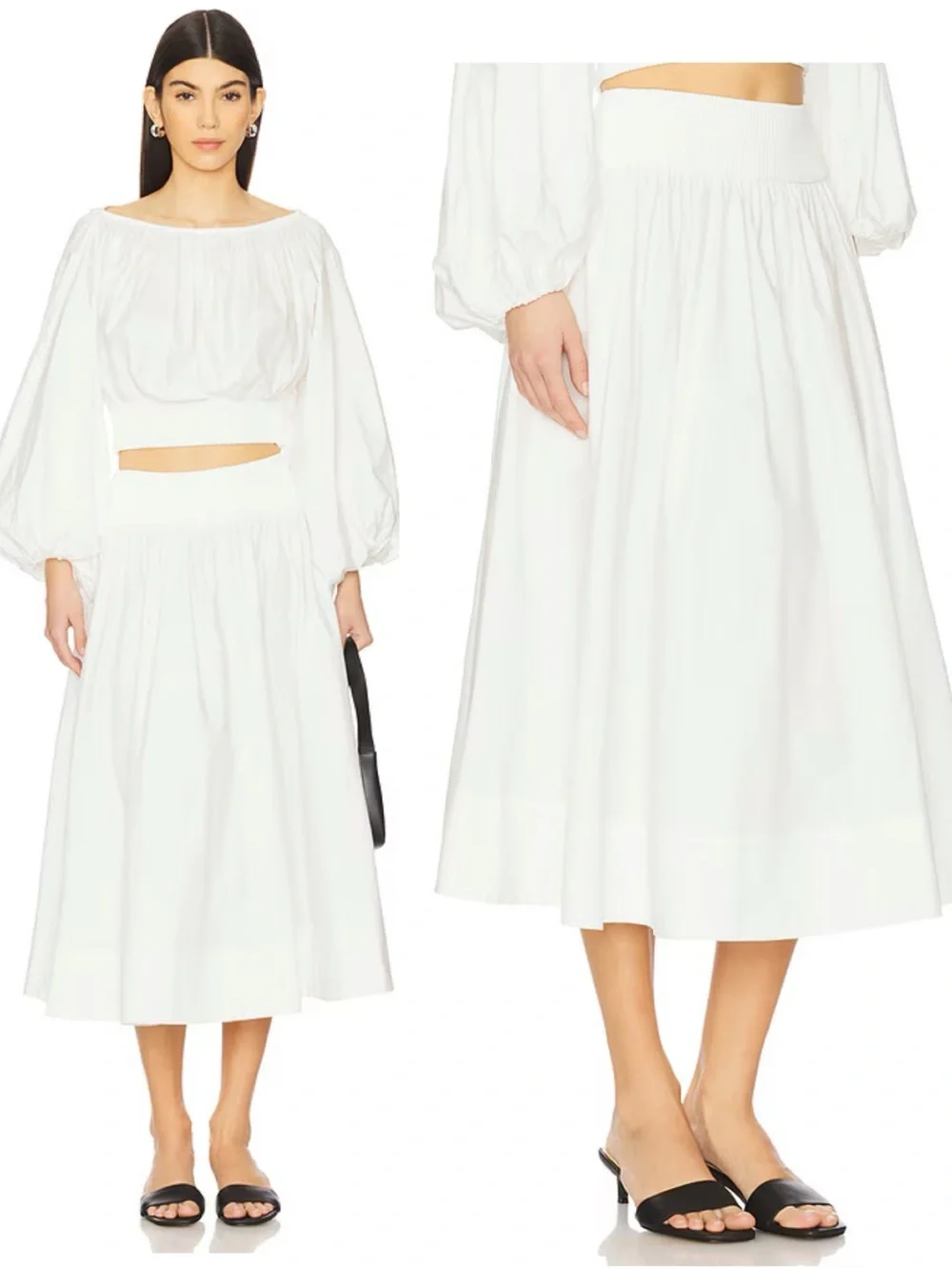 Zimmerman Poplin Skirt in Ivory